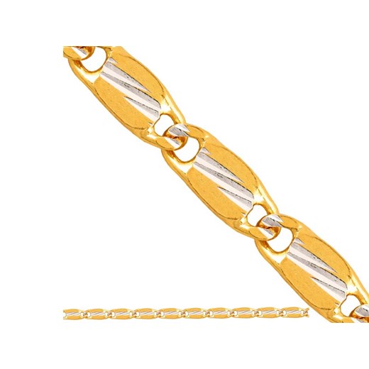 złoty łańcuszek 585 białe i żółte złoto 45 cm 4,70g Lovrin LOVRIN