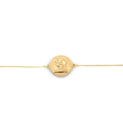 złota bransoletka 333 celebytka moneta królowej Lovrin LOVRIN