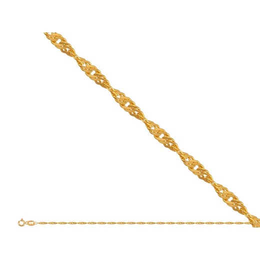 złoty łańcuszek 585 singapur dla dziecka 45 cm 1,40g Lovrin LOVRIN