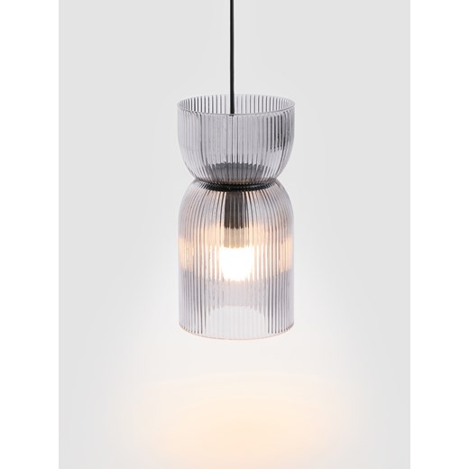 Reserved - Lampa z ryflowanego szkła - czarny Reserved ONE SIZE Reserved okazja