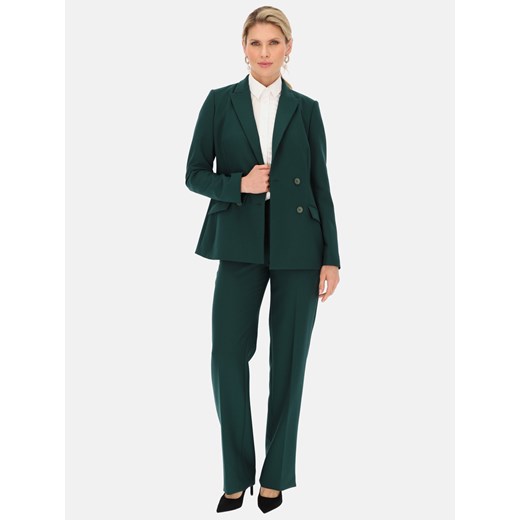 Zielone biznesowe spodnie w kant Potis & Verso Mavi Potis & Verso 48 Eye For Fashion