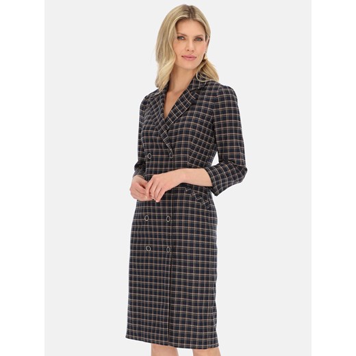 Granatowo-beżowa sukienka marynarka Potis & Verso Max Potis & Verso 42 Eye For Fashion