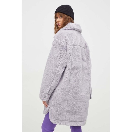 UGG kurtka damska kolor fioletowy przejściowa oversize XS ANSWEAR.com