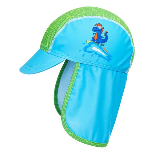 Playshoes Czapka w kolorze zielono-turkusowym z osłoną karku ze sklepu Limango Polska w kategorii Czapki dziecięce - zdjęcie 164684077