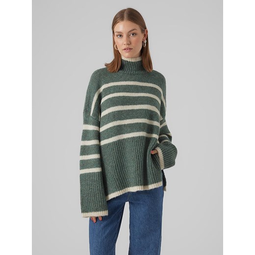 Vero Moda Sweter &quot;Vmwiona&quot; w kolorze zielono-białym ze sklepu Limango Polska w kategorii Swetry damskie - zdjęcie 164685618