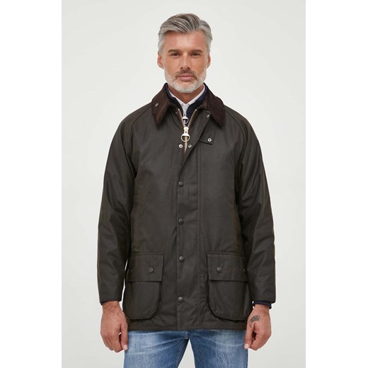 Barbour kurtka bawełniana Classic Beaufort Wax Jacket kolor zielony przejściowa MWX0002 ze sklepu PRM w kategorii Kurtki męskie - zdjęcie 164688516