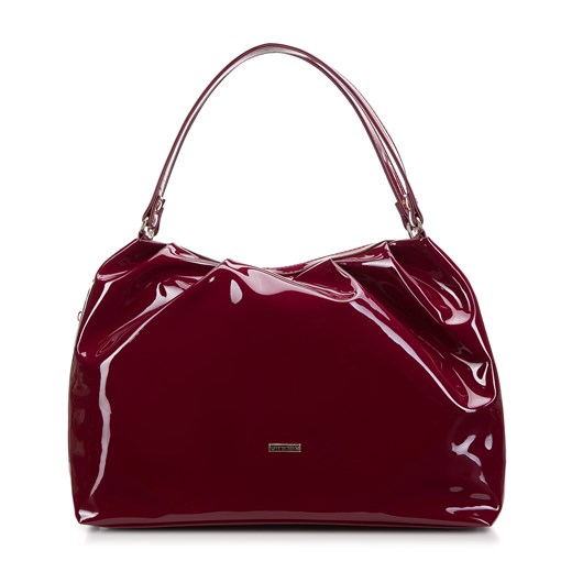 Shopper bag WITTCHEN ze skóry ekologicznej czerwona średnia do ręki elegancka 
