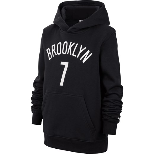 Dzianinowa bluza z kapturem dla dużych dzieci Brooklyn Nets Essential Nike NBA - Czerń ze sklepu Nike poland w kategorii Bluzy chłopięce - zdjęcie 164693598