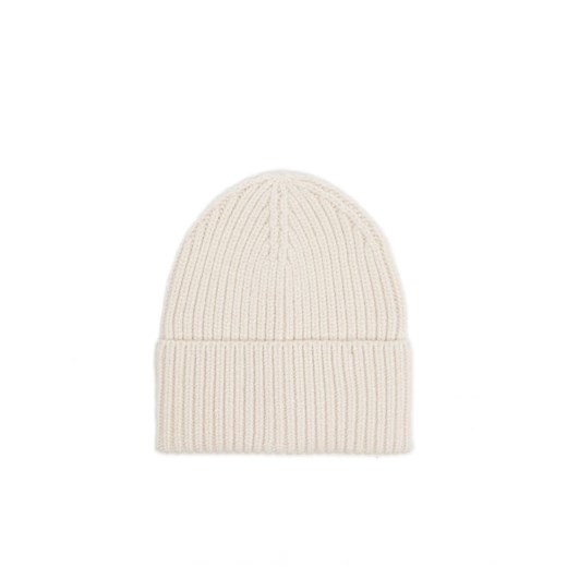 Cropp - Kremowa czapka w prążki - kremowy ze sklepu Cropp w kategorii Czapki zimowe damskie - zdjęcie 164717648