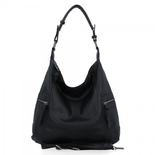 Uniwersalna Torebka Damska firmy Hernan HB0377 Czarna ze sklepu PaniTorbalska w kategorii Torby Shopper bag - zdjęcie 164719145