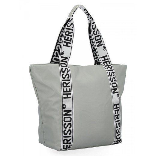 Modna Torebka Damska Shopper Bag firmy Herisson 1502H431 Jasno Zielona ze sklepu PaniTorbalska w kategorii Torby Shopper bag - zdjęcie 164719235