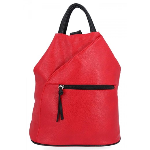 Uniwersalny Plecak Damski firmy Hernan HB0206 Czerwony ze sklepu PaniTorbalska w kategorii Plecaki - zdjęcie 164719248