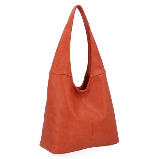 Uniwersalne Torebki Damskie Shopper Bag firmy Hernan HB0141 Pomarańczowa ze sklepu PaniTorbalska w kategorii Torby Shopper bag - zdjęcie 164721328
