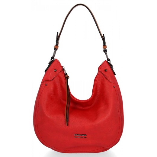 David Jones Uniwersalne Torebki Damskie do noszenia na co dzień Czerwona ze sklepu PaniTorbalska w kategorii Torby Shopper bag - zdjęcie 164722249