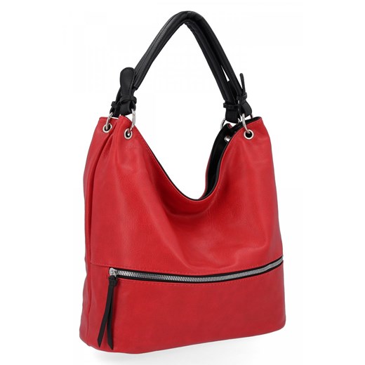 Uniwersalna Torebka Damska XL firmy Hernan HB0386 Czerwona ze sklepu PaniTorbalska w kategorii Torby Shopper bag - zdjęcie 164723459
