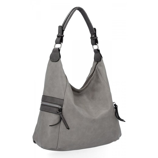 Uniwersalna Torebka Damska firmy Hernan HB0377 Jasno Szara ze sklepu PaniTorbalska w kategorii Torby Shopper bag - zdjęcie 164724147
