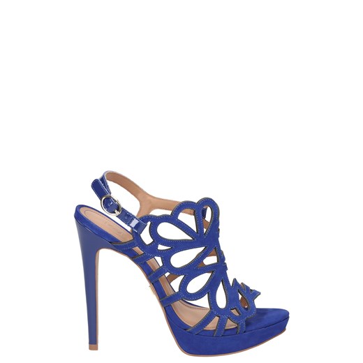Niebieskie sandały kazar-com niebieski abstrakcyjne wzory