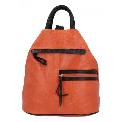 Uniwersalny Plecak Damski firmy Hernan HB0195 Pomarańczowy ze sklepu PaniTorbalska w kategorii Plecaki - zdjęcie 164728469