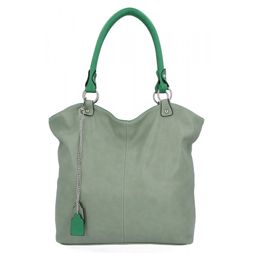 Torebka Uniwersalna Shopper Bag Hernan HB0150 Jasno Zielona ze sklepu PaniTorbalska w kategorii Torby Shopper bag - zdjęcie 164728887