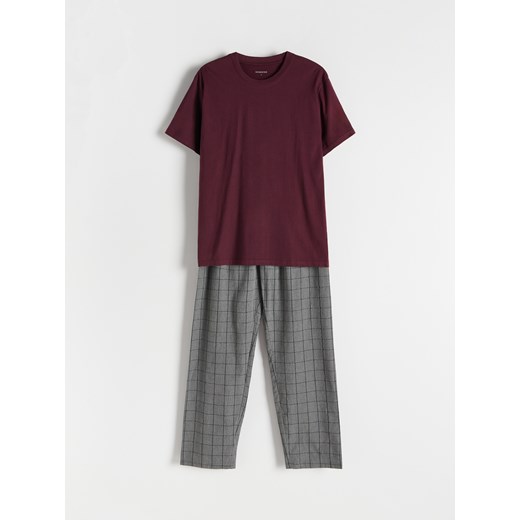 Reserved - Dwuczęściowa piżama - mahoniowy Reserved XXL Reserved