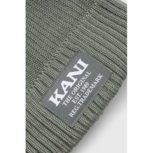 Karl Kani czapka kolor zielony z grubej dzianiny Karl Kani ONE ANSWEAR.com