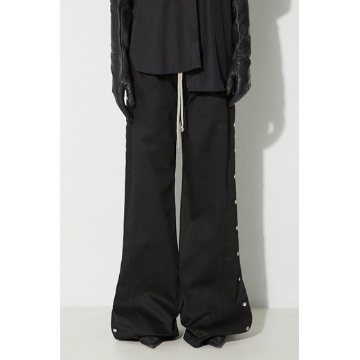 Rick Owens spodnie damskie kolor czarny szerokie high waist ze sklepu PRM w kategorii Spodnie damskie - zdjęcie 164737475