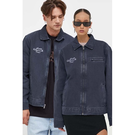Guess Originals kurtka jeansowa kolor granatowy przejściowa Guess Originals M ANSWEAR.com