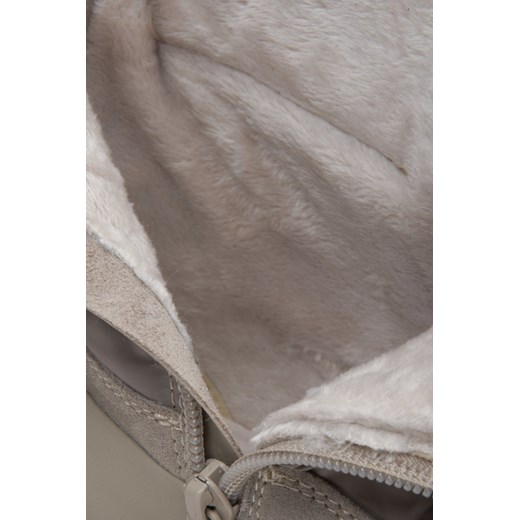 Botki Estro szare casualowe bez zapięcia na platformie 