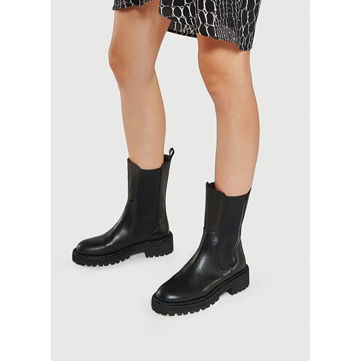 Liu Jo botki bez zapięcia na platformie casual 