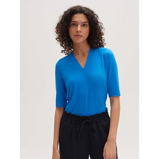 OPUS Koszulka &quot;Sadja&quot; w kolorze niebieskim ze sklepu Limango Polska w kategorii Bluzki damskie - zdjęcie 164751139