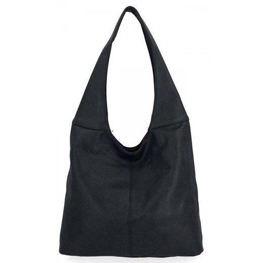 Uniwersalne Torebki Damskie Shopper Bag firmy Hernan HB0141 Czarna ze sklepu PaniTorbalska w kategorii Torby Shopper bag - zdjęcie 164756048