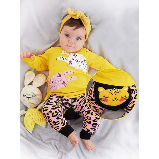 Denokids 2-częściowy zestaw "Leopard" w kolorze żółto-jasnoróżowym Denokids 92/98 promocja Limango Polska