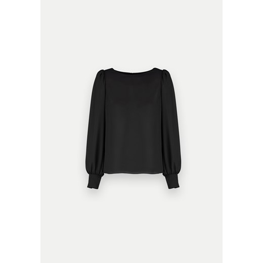 Czarna bluzka z efektownymi mankietami ze sklepu Molton w kategorii Bluzki damskie - zdjęcie 164794009