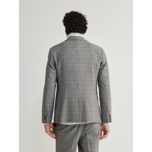 Reserved - Marynarka slim fit w kratę - ciemnoszary Reserved 50 Reserved