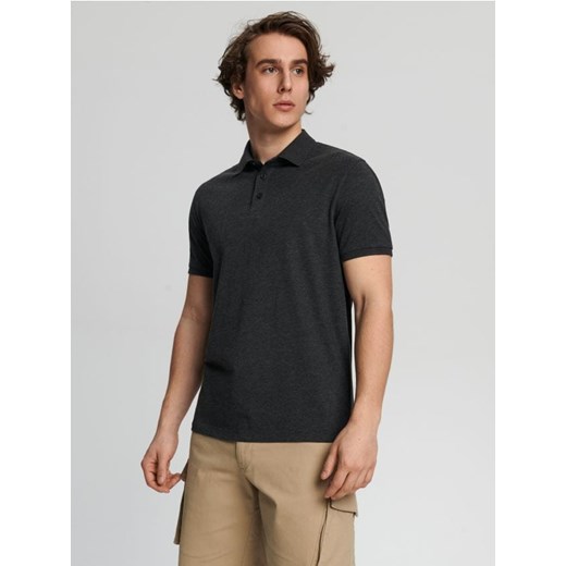 Sinsay - Koszulka polo - szary ze sklepu Sinsay w kategorii T-shirty męskie - zdjęcie 164795375