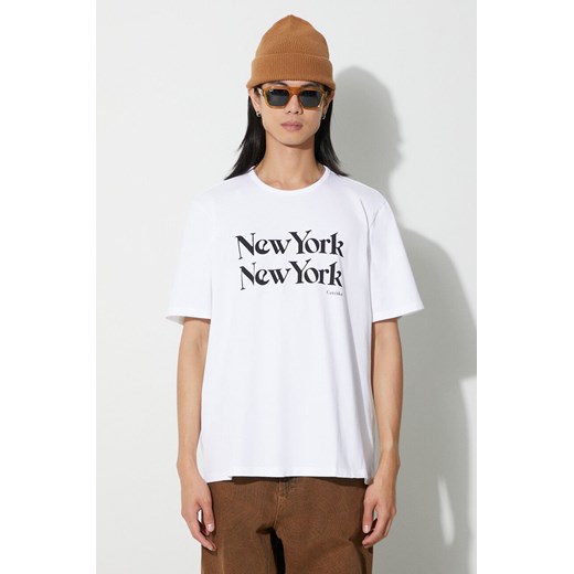 Corridor t-shirt bawełniany New York New York T-Shirt męski kolor biały z nadrukiem TS0007-WHT ze sklepu PRM w kategorii T-shirty męskie - zdjęcie 164797906