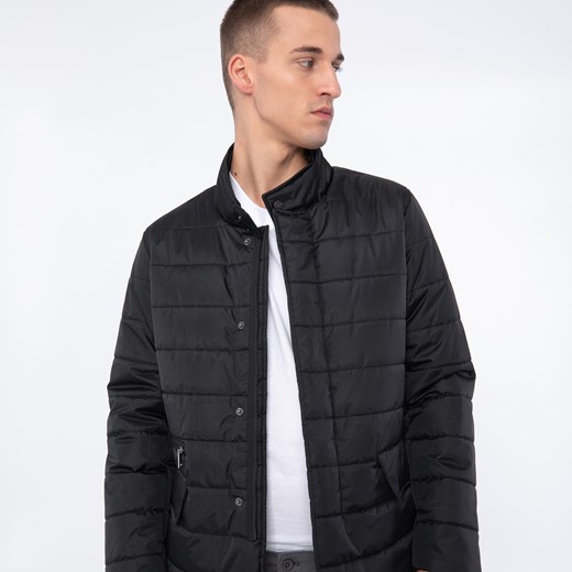 Męska kurtka z nylonu pikowana czarna ze sklepu WITTCHEN w kategorii Kurtki męskie - zdjęcie 164799835