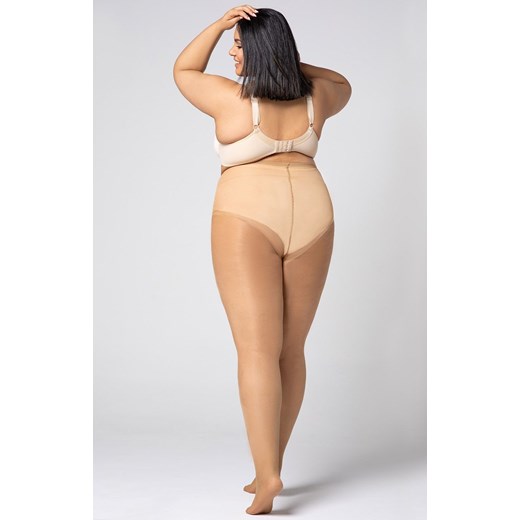 Gładkie rajstopy plus size damskie Hip-notic bikini 20 DEN, Kolor beżowy (jasper), Rozmiar 5, Mona Queen Size ze sklepu Primodo w kategorii Rajstopy - zdjęcie 164805249