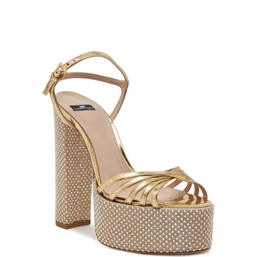 Elisabetta Franchi Skórzane sandały na słupku ze sklepu Gomez Fashion Store w kategorii Sandały damskie - zdjęcie 164806036