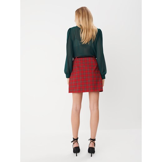 Mohito - Spódnica mini w kratę - Czerwony Mohito 42 Mohito