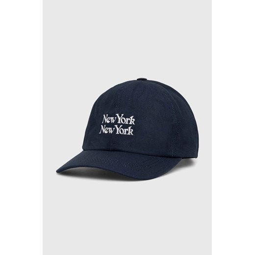 Corridor czapka z daszkiem bawełniana New York New York Cap kolor granatowy z aplikacją HT0077-NVY ze sklepu PRM w kategorii Czapki z daszkiem damskie - zdjęcie 164882786