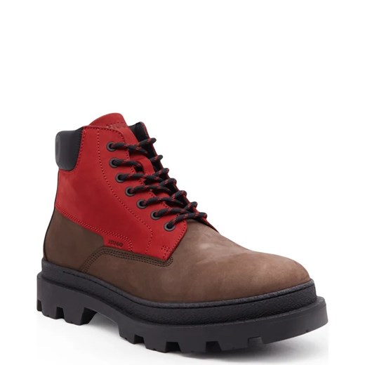 Buty zimowe męskie Hugo Boss skórzane sznurowane casual
