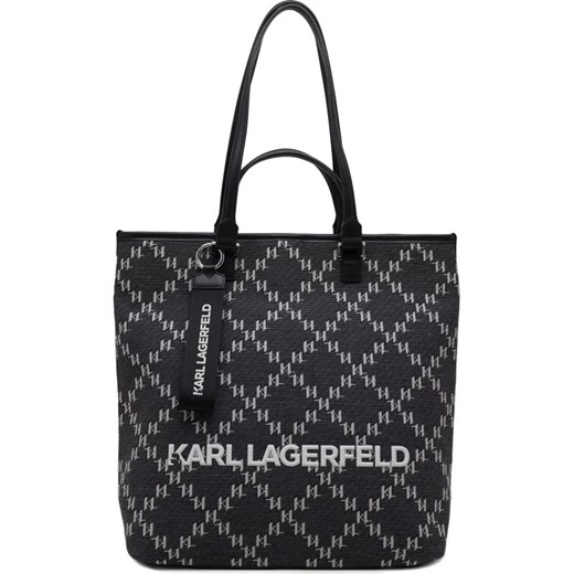 Shopper bag Karl Lagerfeld z nadrukiem duża na ramię 