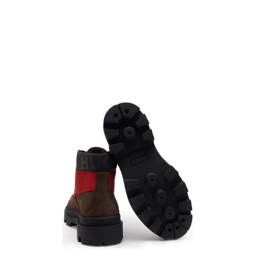 Buty zimowe męskie Hugo Boss skórzane casual sznurowane