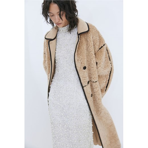 H & M - Płaszcz z misia - Beżowy H & M XL H&M