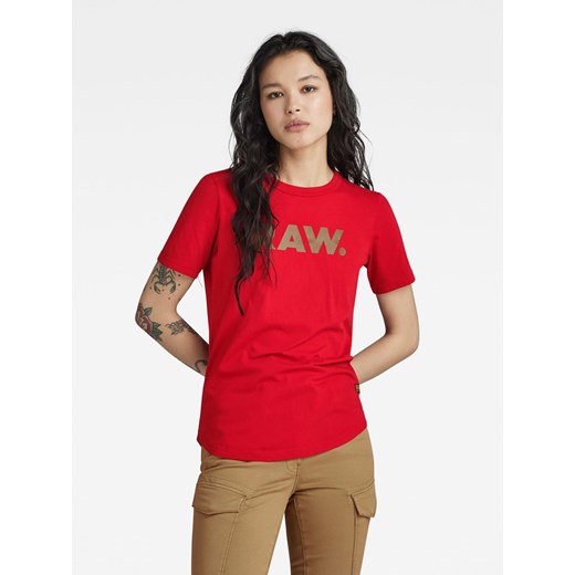 G-Star Koszulka &quot;RAW.&quot; w kolorze czerwonym ze sklepu Limango Polska w kategorii Bluzki damskie - zdjęcie 164895477