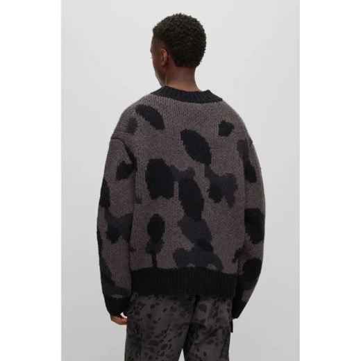 HUGO Sweter Sattiner | Oversize fit | z dodatkiem wełny S promocja Gomez Fashion Store