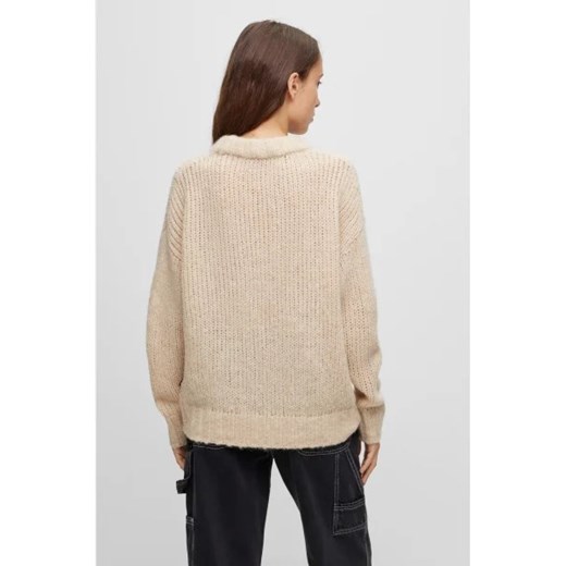 HUGO Wełniany sweter Sloos | Loose fit XS Gomez Fashion Store