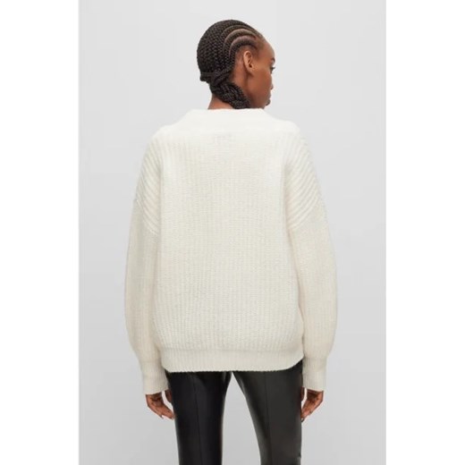 HUGO Wełniany sweter Sesamia | Oversize fit XL Gomez Fashion Store wyprzedaż