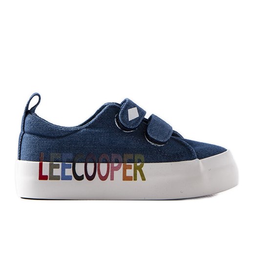 Jeansowe trampki dziecięce Lee Cooper niebieskie ze sklepu ButyModne.pl w kategorii Trampki dziecięce - zdjęcie 164905967